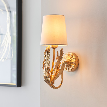 Malaga 1 Wall Light Gold Leaf