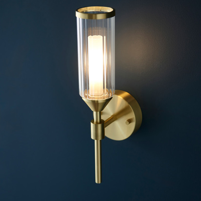 Falmouth 1 Wall Light Satin Brass SINGLE