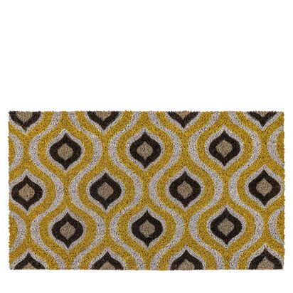 Cranstead Ochre and Natural Coir Doormat - 40X70Cm