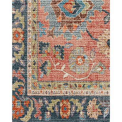 Calabria Coral Multicolour Rug - 75 x 365 cm - All-In-One Rug