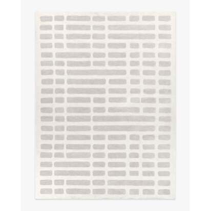 Brick Soft White & Light Grey Plush Rug - 275 x 365 cm - All-In-One Rug