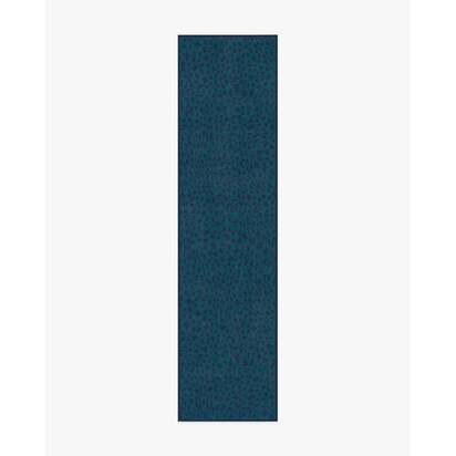 Oscar Navy Flatwoven Rug by Jonathan Adler - 75 x 305 cm - Rug + Cushioned Pad System