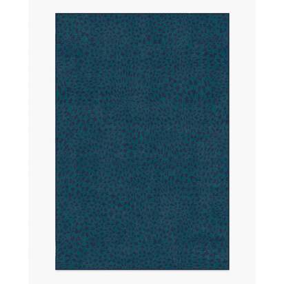 Oscar Navy Flatwoven Rug by Jonathan Adler - 200 x 290 cm - Rug + Cushioned Pad System