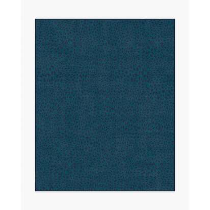 Oscar Navy Flatwoven Rug by Jonathan Adler - 245 x 305 cm - Rug + Cushioned Pad System