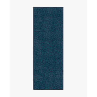 Oscar Navy Flatwoven Rug by Jonathan Adler - 245 x 305 cm - Rug + Cushioned Pad System