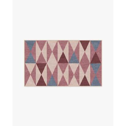Pennant Rose Flatwoven Rug by Jonathan Adler - 90 x 150 cm - Rug + Pad System