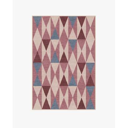 Pennant Rose Flatwoven Rug by Jonathan Adler - 120 x 185 cm - Rug + Pad System