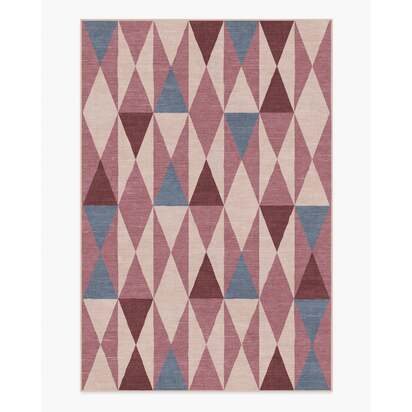 Pennant Rose Flatwoven Rug by Jonathan Adler - 185 x 275 cm - Rug + Pad System