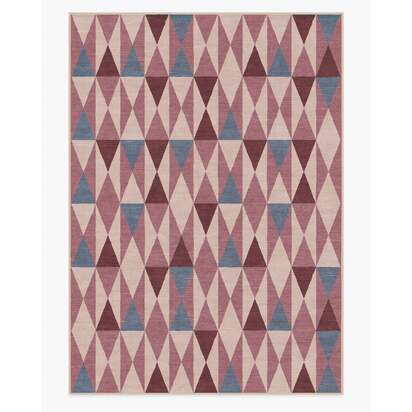 Pennant Rose Flatwoven Rug by Jonathan Adler - 305 x 425 cm - Rug + Pad System