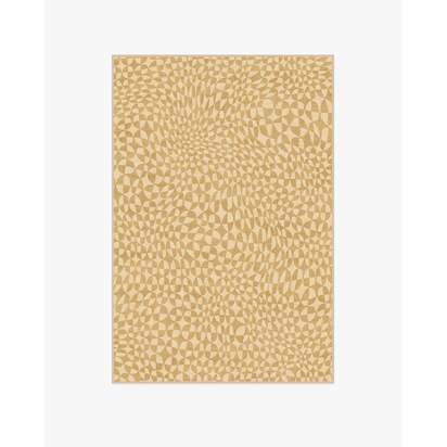 Oscar Ochre Flatwoven Rug by Jonathan Adler - 120 x 185 cm - Rug + Cushioned Pad System
