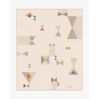 Bowtie Natural Flatwoven Rug by Jonathan Adler - 245 x 305 cm - Rug + Pad System