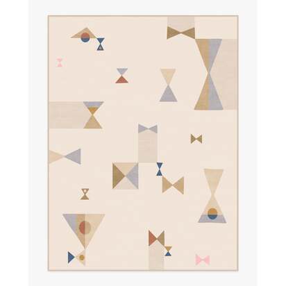 Bowtie Natural Flatwoven Rug by Jonathan Adler - 275 x 365 cm - Rug + Pad System