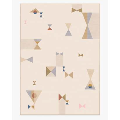 Bowtie Natural Flatwoven Rug by Jonathan Adler - 305 x 425 cm - Rug + Pad System