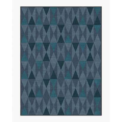 Pennant Blue Flatwoven Rug by Jonathan Adler - 275 x 365 cm - Rug + Pad System