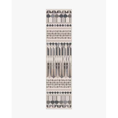 Brasilia Grey Rug by Jonathan Adler - 75 x 305 cm - All-In-One Rug
