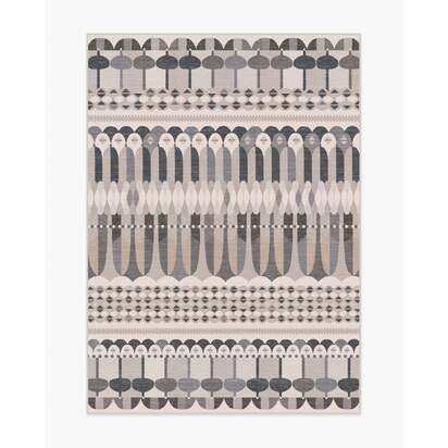 Brasilia Grey Rug by Jonathan Adler - 150 x 215 cm - All-In-One Rug