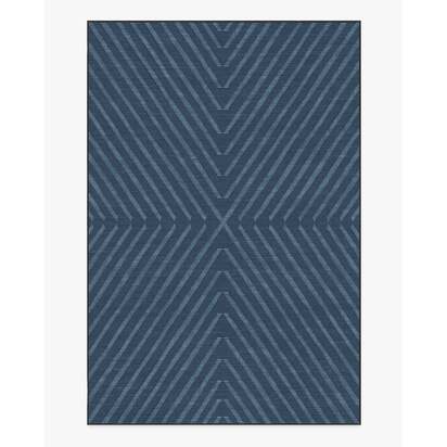 Memphis Blue Flatwoven Rug by Jonathan Adler - 185 x 275 cm - Rug + Cushioned Pad System
