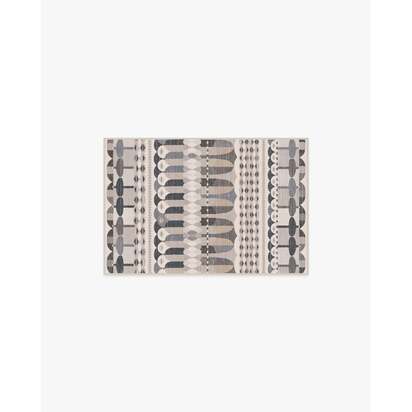 Brasilia Grey Flatwoven Rug by Jonathan Adler - 60 x 90 cm - Rug + Pad System