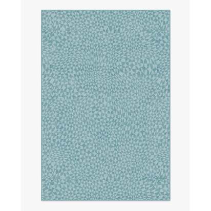 Oscar Soft Blue Flatwoven Rug by Jonathan Adler - 200 x 290 cm - Rug + Cushioned Pad System