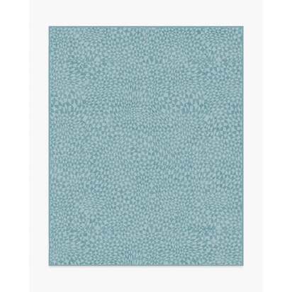 Oscar Soft Blue Flatwoven Rug by Jonathan Adler - 245 x 305 cm - Rug + Cushioned Pad System