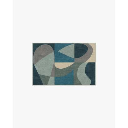 Philippe Blue Rug by Jonathan Adler - 60 x 90 cm - All-In-One Rug