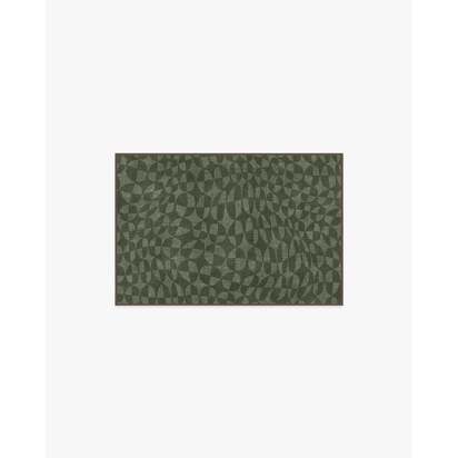 Oscar Olive Flatwoven Rug by Jonathan Adler - 60 x 90 cm - Rug + Pad System