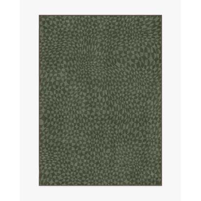 Oscar Olive Flatwoven Rug by Jonathan Adler - 150 x 215 cm - Rug + Pad System