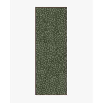 Oscar Olive Flatwoven Rug by Jonathan Adler - 185 x 275 cm - Rug + Pad System