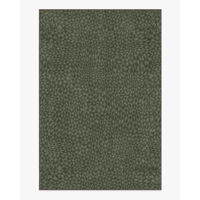 Oscar Olive Flatwoven Rug by Jonathan Adler - 185 x 275 cm - Rug + Cushioned Pad System