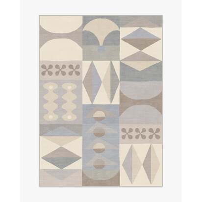 Rio Grey Flatwoven Rug by Jonathan Adler - 150 x 215 cm - Rug + Pad System