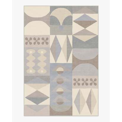 Rio Grey Flatwoven Rug by Jonathan Adler - 185 x 275 cm - Rug + Pad System