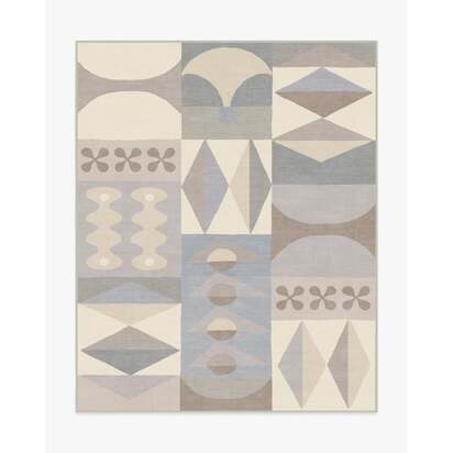 Rio Grey Flatwoven Rug by Jonathan Adler - 245 x 305 cm - Rug + Pad System