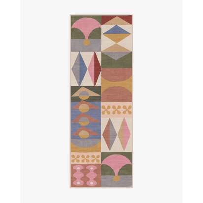 Rio Multicolour Flatwoven Rug by Jonathan Adler - 275 x 365 cm - Rug + Cushioned Pad System