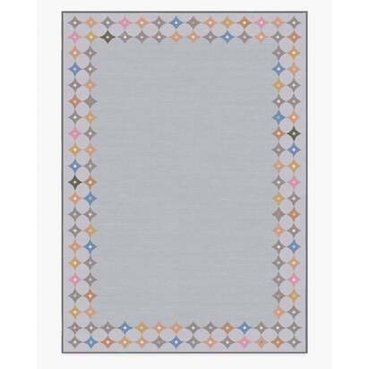 Marquise Border Grey Flatwoven Rug by Jonathan Adler - 305 x 425 cm - Rug + Pad System