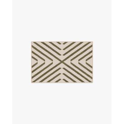 Memphis Olive Flatwoven Rug by Jonathan Adler - 60 x 90 cm - Rug + Cushioned Pad System
