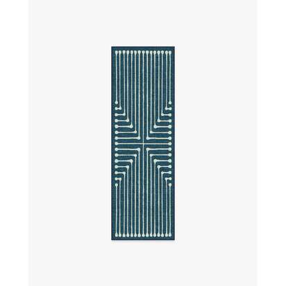 Inkdrop Lapis Blue Rug by Jonathan Adler - 60 x 155 cm - All-In-One Rug