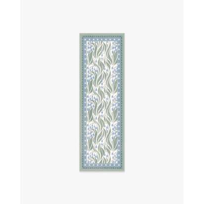 Lila Ivory & Soft Blue Rug - 60 x 155 cm - All-In-One Rug