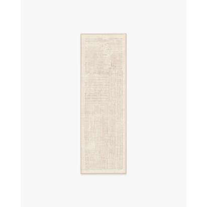 Linear Oasis Neutral Rug - 60 x 155 cm - All-In-One Rug