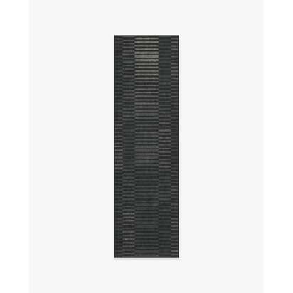 Shadow Stripe Charcoal Rug - 60 x 185 cm - All-In-One Rug