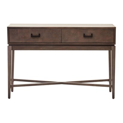 Noriwell Antique Grey Two Drawer Console Table