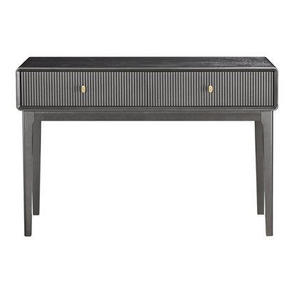 Beaimere Brown Grey Wood Veneer Two Drawer Dressing Table