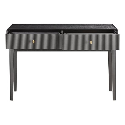 Beaimere Brown Grey Wood Veneer Two Drawer Dressing Table
