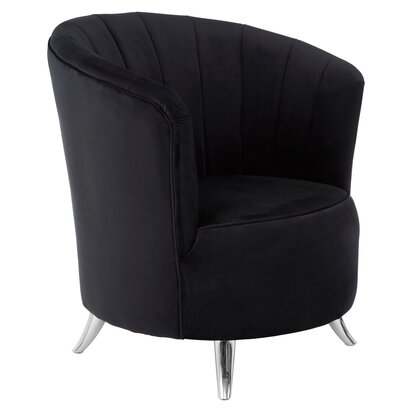 Clelley Black Velvet Tub Chair