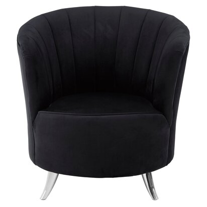 Clelley Black Velvet Tub Chair
