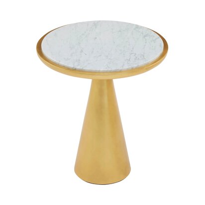 Brierwick Marble and Gold Round Side Table