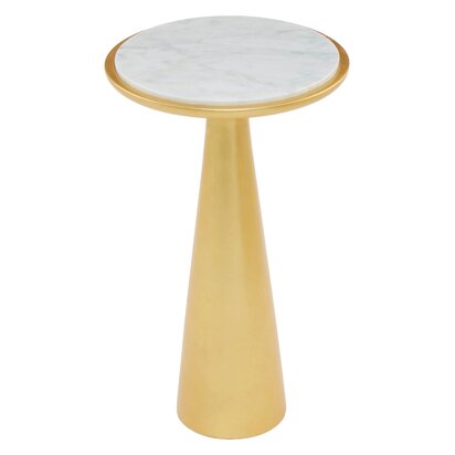 Brierwick Gold and Marble Tall Side Table