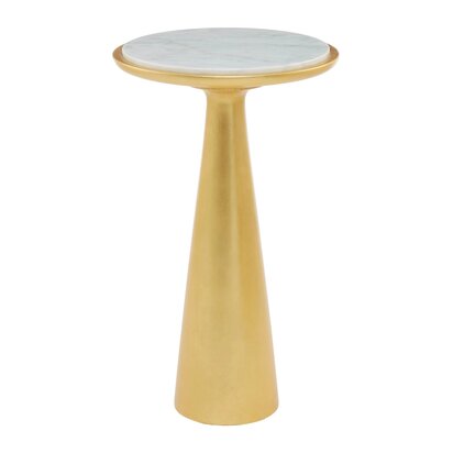 Brierwick Gold and Marble Tall Side Table