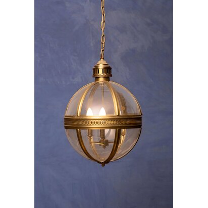 Viowana Brass Finish Orb Pendant Light