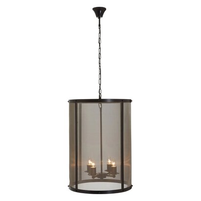 Viowana Black Finish Large Pendant Light With Hints of Gold