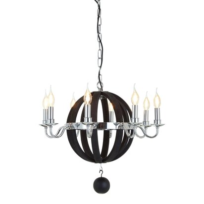 Rosisfield Townhouse Black 8 Bulb Orb Chandelier